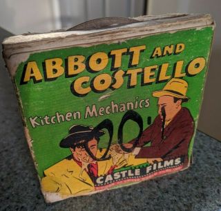 16mm Abbott & Costello Castle Films Silent Comedy Short Kitchen Mechanics