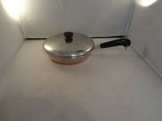 Revere Ware 9 Inch Copper Bottom Stainless Steel Frying Pan W/lid