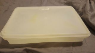 Vintage Tupperware Sheer Rectangle Container 290 W/ Lid 291 Cold Cuts 13x9