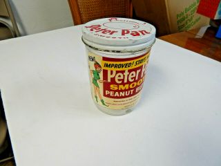 Vintage Peter Pan Smooth Peanut Butter Glass Jar 28 Oz.