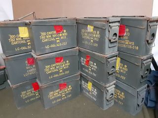 (12 Pack) Scratch & Dent Military 7.  62 / 30 Cal M19a1 Ammo Can