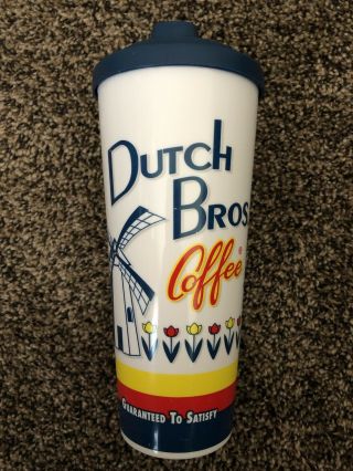 Dutch Bros Logo Cup Design Windmill Flowers Coffee Tumbler Travel Mug