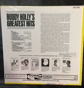 BUDDY HOLLY ' s GREATEST HITS LP - - CANADIAN FIRST PRESSING 1967 - 2