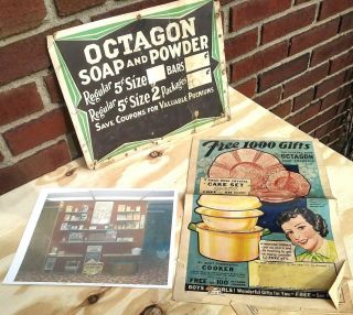 Vintage Octagon Soap Advertising Newspaper Ad,  Sign & Museum Photo