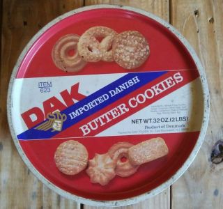 Vintage Dak Imported Danish Butter Cookies Tin