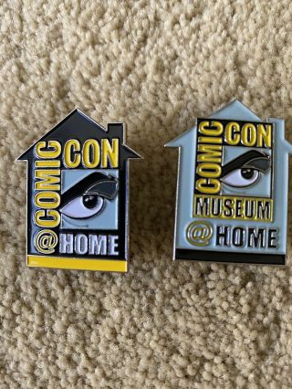 Sdcc Comic - Con @ Home 2020 Pin (le 1000) & Museum Pin (le 250) Bundle