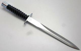 MODIFIED SWISS ARMY STGW 57 BAYONET WITH SCABBARD AND LEATHER FROG 2