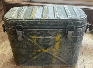 Us Military Wyott Corp 1974 Insulated Food Cooler Metal Storage Container Army