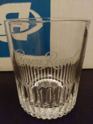 Crown Royal Whiskey Glass Etched Bottom