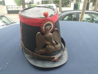 Old French Xxi Hat Shako Napoleon Iii Model 1852 National Guard Battalion
