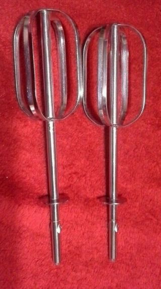 Vintage Sunbeam Model H Mixmaster Hand Mixer Replacement Beaters 6 5/8 " Long
