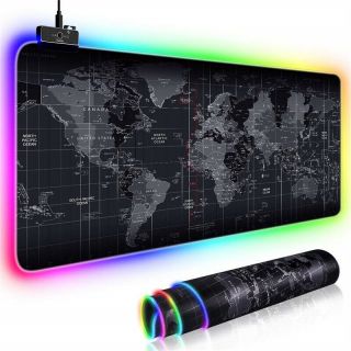 RBG Large Gaming Mouse Pad Old World Map Mousepad Non - slip Rubber Desk Mat PC 2