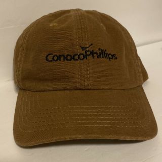 Conoco Phillips Brown Oilfield Hat Cap Gas Oil Energy