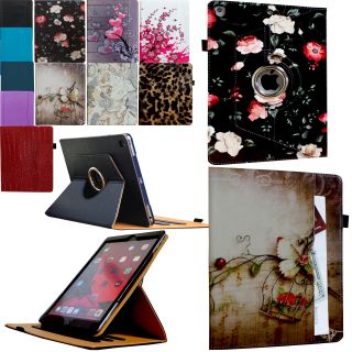 360 Rotating Smart Case Magnetic Cover With Pocket Pen Holder For Old &new Ipad