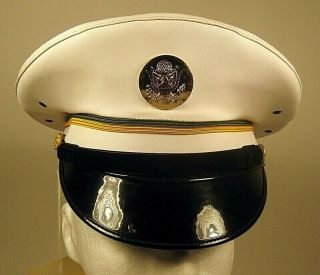 Us Army Military Police Mp White Dress Uniform Hat Cap 6 3/4 54