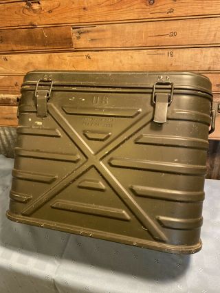 1962 Us Army Military Metal Insulated Food Container Cooler With Inserts Lasko