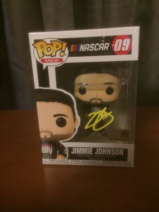 Jimmie Johnson AUTOGRAPHED SIGNED Funko Pop NASCAR Figure Ally 2020 W/ Protector 2