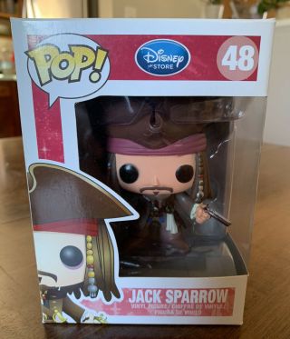 Jack Sparrow Funko Pop 48 Disney Store Box Vaulted Pirates Of The Caribbean