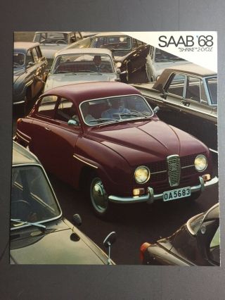 1968 Saab " Shrike " 2 - Cycle Showroom Advertising Sales Folder Rare Awesome