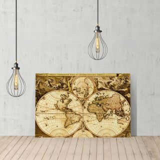 Decorative Canvas Print United USA Old World Map Wall Décor Ready To Hang 5