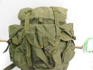 Us Military Medium Alice Pack Od,  With Frame,  Straps & Kidney Pad 027