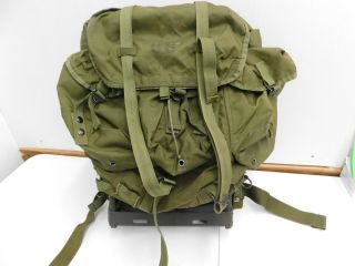 Us Military Medium Alice Pack Od,  With Frame,  Straps & Kidney Pad 026