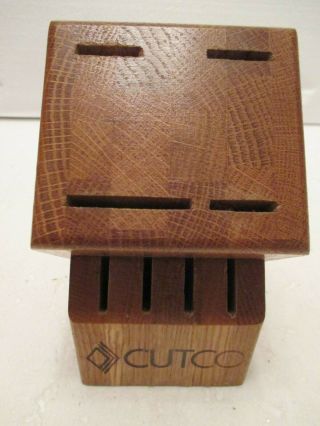 Cutco Usa Honey Oak Wood 8 - Slot Knife Block