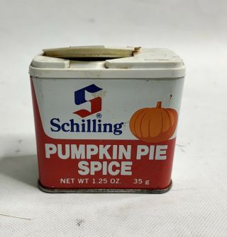 Pumpkin Pie Spice Tin Pumpkin Image - Mccormick Spice Tin Circa 1977 Halloween