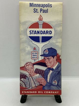 Old Gas & Oil Collectible Vintage 1960’s Standard Oil Co.  Advertising Road Map