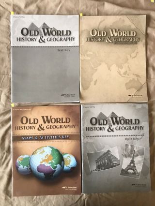 Abeka 5th Old World History & Geography Text,  Quiz,  Test,  &map/activity Keys.  4th Ed