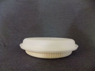 Tupperware Ultra 21 Oven Microwave Cookware Round 9 " Pie Pan Quiche Dish 1766