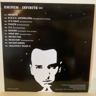 Eminem Infinite Colored Vinyl LP Record Limited Edition 2