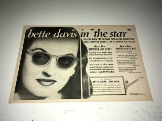 The Star Movie Trade Ad 1953 Bette Davis Hollywood Drama Poster