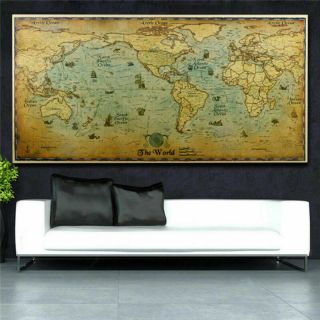 Ancient Old World Map kraft Paper Wizarding Poster wall Decor Large Size 2