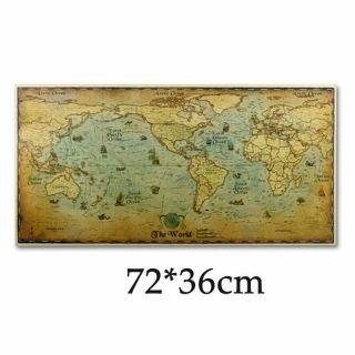 Ancient Old World Map kraft Paper Wizarding Poster wall Decor Large Size 3