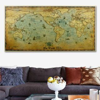 Ancient Old World Map kraft Paper Wizarding Poster wall Decor Large Size 5