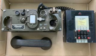 Us Military Army Radio Field Telephone/phone Ta - 312/pt Vintage & H - 60 Test Box