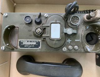 US Military Army Radio Field Telephone/Phone TA - 312/PT Vintage & H - 60 Test Box 2