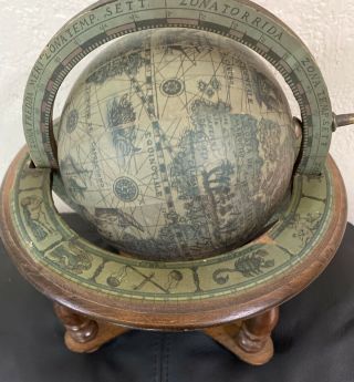 Antique Vintage Old World Map Globe Zodiac Celestial Japanese Desktop Decor