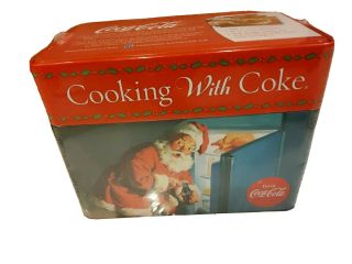 Cooking With Coke - 78 Recipe Cards/5 Dividers/22 Blank Cards In Hinged Tin