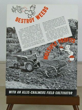 Allis Chalmers Field Cultivator Dealer Sales Vintage Brochure