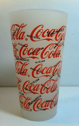 Vintage Coke Coca - Cola Red Logo 22oz Plastic Cup Glass