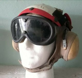 Us Navy Flight Deck Crew Helmet - - Uss Racine (149)