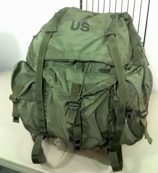 Us Army Backpack Lc - 1,  Large Alice Field Pack W/ Frame,  Kidney,  Straps Usgi,  Od