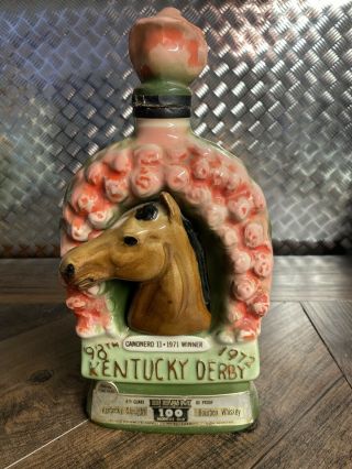 Kentucky Derby Jim Beam Decanter 98th Anniversary Of Ky Derby In 1972 (a1)