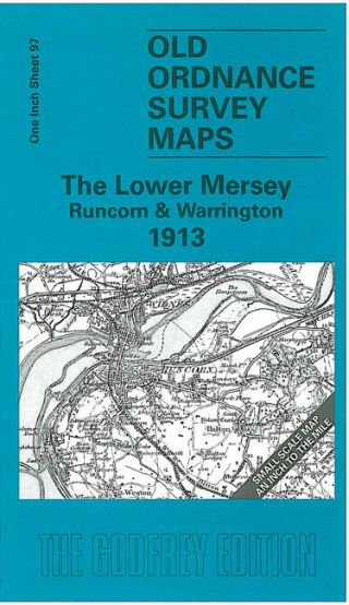 Old Ordnance Map The Lower Mersey,  Runcorn & Warrington 1913 - England Sheet 97