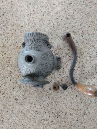 Antique Arcade Crystal Cast Iron Coffee Grinder Mill Parts Only
