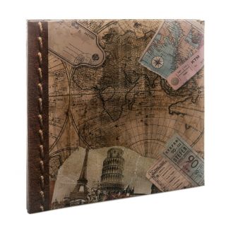 Kenro Old World Map Self Adhesive Holiday Photo Album 40 Pages 33.  5x32cm Hol123
