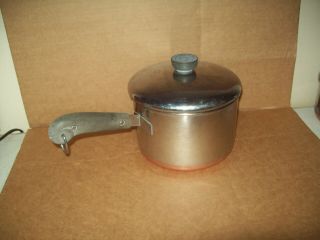 Vintage Revere Ware Copper Clad Stainless 3 Qt Saucepan Process Patent 2363973