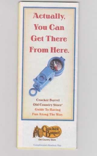 2002 Cracker Barrel Old Country Store Folding Roadway Map